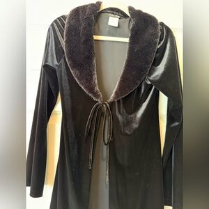 Paper Doll Black Coat with Faux Fur